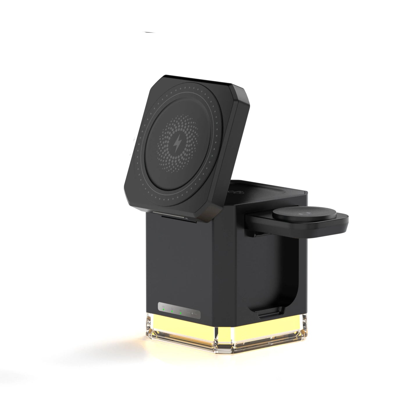 Chargeur sans fil 3 en 1 30 W, station de charge sans fil pliable, support de chargeur cubique pour plusieurs appareils, pour iPhone 15/14/13/12