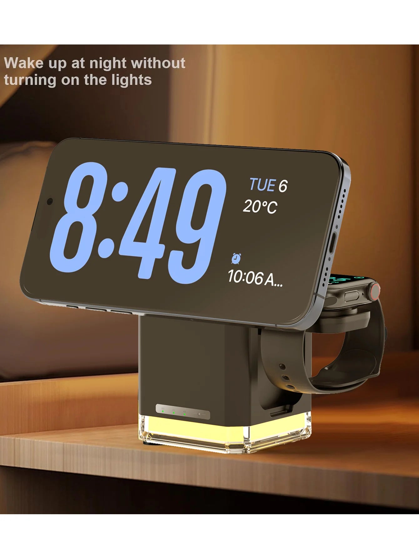 Chargeur sans fil 3 en 1 30 W, station de charge sans fil pliable, support de chargeur cubique pour plusieurs appareils, pour iPhone 15/14/13/12