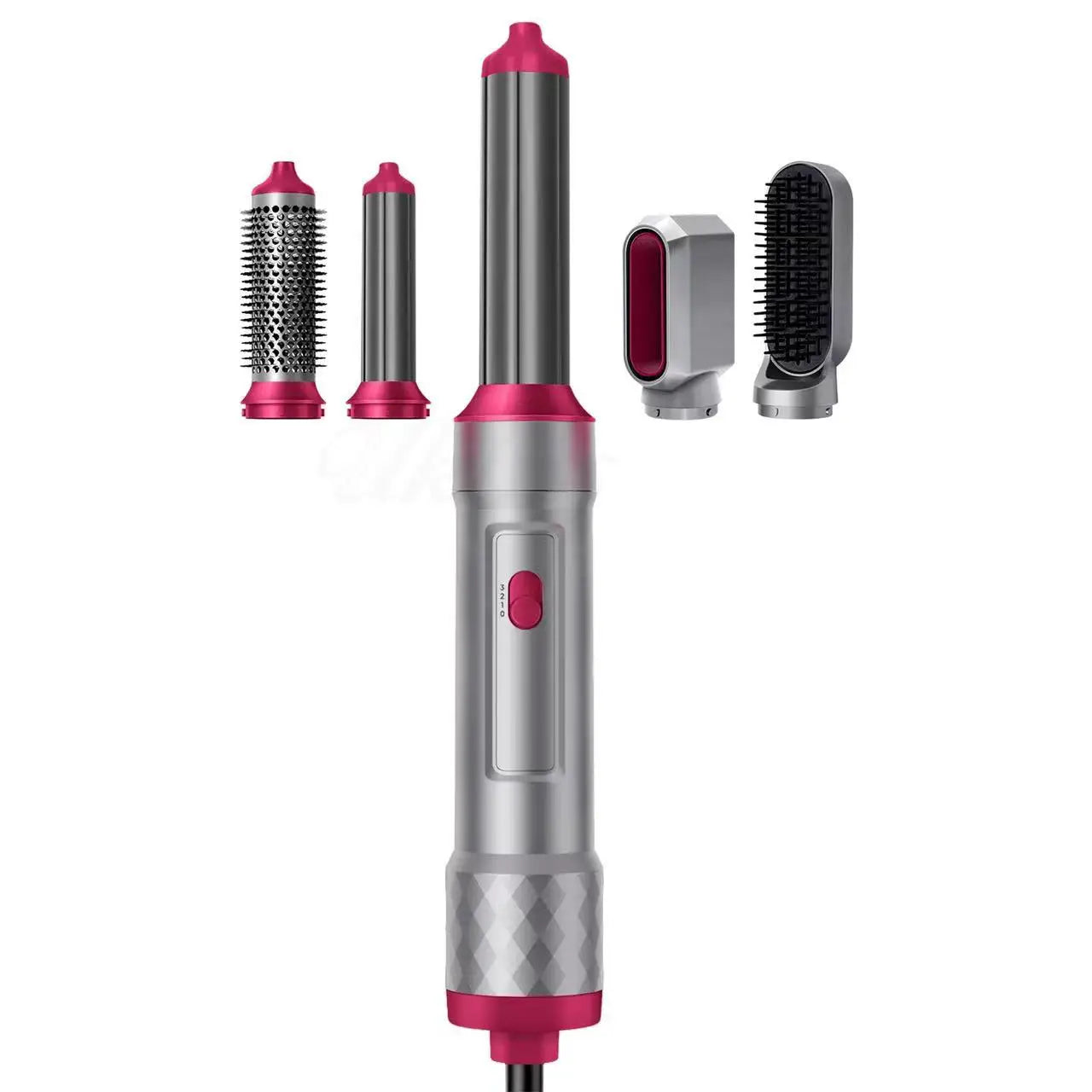 Airbrush 5 en 1 Air Styler, Air Brush 5 en 1 avec Seche Cheveux, Brosse Soufflante, Fer a Boucler, Thermal Brush, Brosse Lissante Seche Cheveux 5 en 1 pour Sécher, Boucler, Lisser