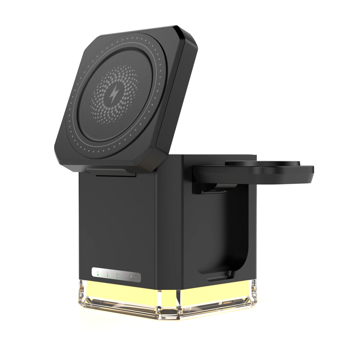 Chargeur sans fil 3 en 1 30 W, station de charge sans fil pliable, support de chargeur cubique pour plusieurs appareils, pour iPhone 15/14/13/12